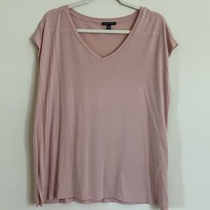 Eileen Fisher Pink Relaxed Short Sleeve Tee